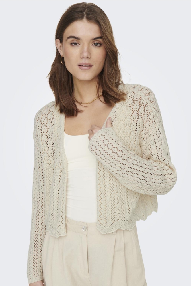 ONLNOLA 7/8 LIFE OPEN CARDIGAN KNT 15290744 Cloud Dancer